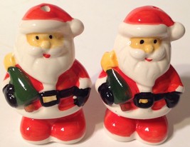 Christmas House Santa Claus Salt &amp; Pepper Shakers Ceramic New in Package - £6.30 GBP