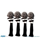 3 5 7 X Classic BLACK WHITE KNIT POM golf club Headcover vintage Head co... - $916.32 MXN