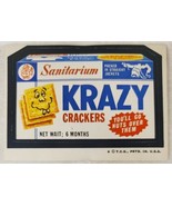 1973 Topps Wacky Packages Krazy Crackers Sticker Card Tan Back Series 5 - £11.52 GBP