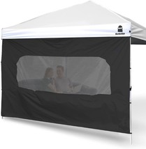 Mordenape Instant Canopy Sunwall, 10 X 10, Black, Sunshade Sidewall With Window - £32.15 GBP