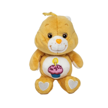 9" Care Bears Orange Birthday Bear W/ C UPC Ake Stuffed Animal Plush Toy 2002 - £22.42 GBP
