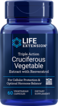 3 Pack Life Extension Triple Action Cruciferous Vegetable Extract Resveratrol image 1