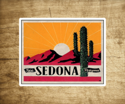 Sedona Arizona Vintage Travel Sticker Decal 3.9&quot; Cactus Laptop Bumper - £4.24 GBP