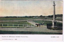 Quebec Postcard Plains Of Abraham Where Wolfe Fell Warwick Bros  - $4.94