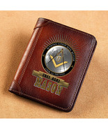 High Quality Genuine Leather Wallet Freemason 2Be1 Ask1 Mason Look To Th... - £46.42 GBP