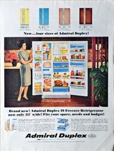 Admiral Duplex Freezer Refrigerator Fits Needs and Budget 1965 Vintage Print Ad - $11.64