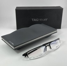 Authentic Tag Heuer TH 4201 Half Rim Titanium Black Frame France Eyeglasses - £219.84 GBP
