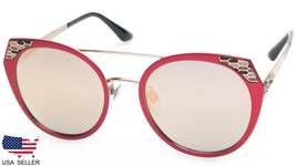 New Bvlgari 6095 2027/4Z Red /PINK Rose Gold Mirror Lens Sunglasses 53-20-145mm - £141.44 GBP