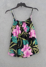 Hibiscus Collection Womens Top Sz L Polynesian Flower Spaghetti Strap Floral Nwt - £11.79 GBP
