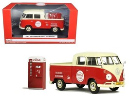 1963 Volkswagen Type 2 T1 Coca Cola Pickup  with Metal Vending Machine 1/24 Die - £52.07 GBP