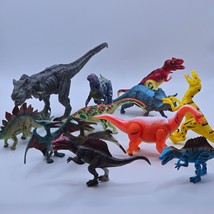 Dinosaur Toy Lot of 12 Figures Hard Plastic Kids Prehistoric - £20.06 GBP