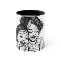 Sentimental 11 oz Black &amp; White Two-Tone Sibling Coffee Mug - Perfect Gift! - £6.91 GBP