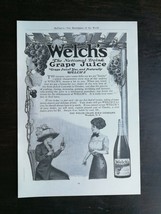 Vintage 1911 Welch&#39;s Grape Juice Company Westfield, NY Full Page Origina... - $6.64