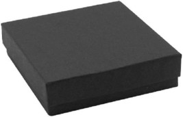 16 Pack Cotton Filled Matte Black Color Jewelry Gift And Retail Boxes 3.5 X 3.5 - £27.17 GBP