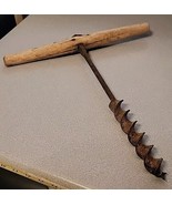 1.25&quot; Antique Hand Auger Barn Beamer Hole Hand Twisting Drill Manual Woo... - $16.93