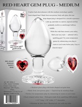 Adam &amp; eve red heart gem glass plug medium - £34.51 GBP