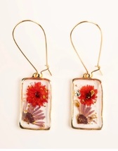 Pressed Dried Flower Earrings  Jewelry Pretty and Shabby - £23.24 GBP
