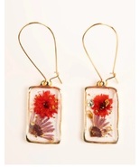 Pressed Dried Flower Earrings  Jewelry Pretty and Shabby - $29.50