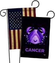 Cancer Garden Flags Pack Zodiac 13 X18.5 Double-Sided House Banner - $28.97