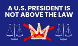 No Kings A US President Is Not Above The Law Flag Blue 3x5 FT - $25.20