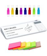Desktop White Dry Erase Board with Basic Calculator Glass Computer Desktop - $32.78 CAD