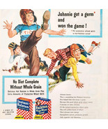 1943 Ralston Whole Wheat Cereal Football Advertisement WW2 Era Ads DWII26 - $54.83 CAD
