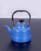 LaModaHome Vintage Style Enamel Turkish Medium Tea Pot Blue Color Medium - £44.23 GBP