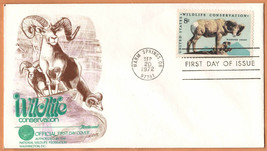 Us Warm Springs Or. 1972 Very Fine Fdc Wildlife Conservation Bighorn Sheep 8c. - £1.43 GBP