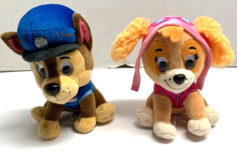 Paw Patrol Lot of 2 plush Stuffed Dog Toy Skye Chase Puppy Gund 7.5 in Tall - £8.52 GBP