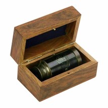 Vintage Brass Antique Telescope With Wooden Box Nautical Collectible Gift Item - £29.41 GBP