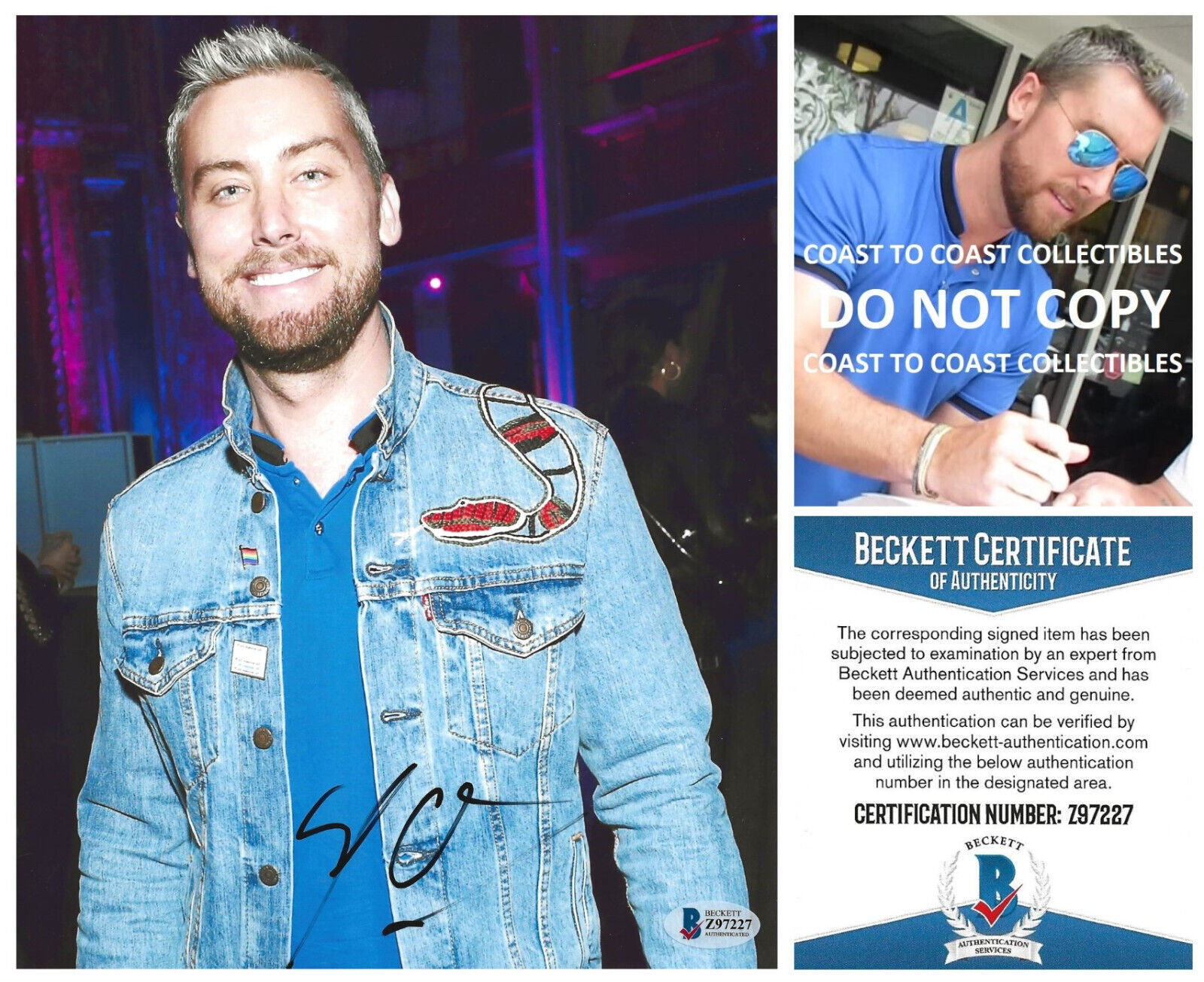 Lance Bass NSYNC singer dancer signed 8x10 photo Beckett COA proof autog... - $98.99