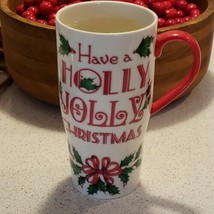 Lenox Coffee Mug Venti Holly Jolly Christmas Color Changing Ceramic Cup 20oz - £13.87 GBP