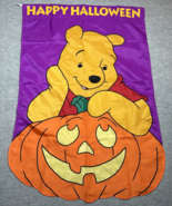 Disney Pooh Garden Flag Happy Halloween Pumpkin 26 x 40 - $163.28 MXN