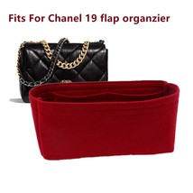 Fits For CC 19 Flap Handbag Felt Cloth Insert Bag Organizer Makeup Handbag Organ - £43.21 GBP