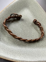 Solid Copper Braided Metal Cuff Bracelet – 2 and 5/8th’s inches across inside - £5.74 GBP