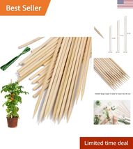 Bamboo Plant Stakes, Wood Plant Supports,Natural Bamboo Sticks for Plant... - $13.30
