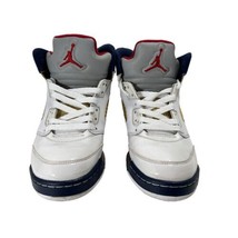 Air Jordan 5 Retro Olympic 440888 103 White, Red &amp; Blue Size 7Y or Women... - £33.63 GBP