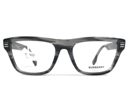 Burberry Eyeglasses Frames B2387 4097 Striped Gray Square Full Rim 53-18-150 - £100.13 GBP