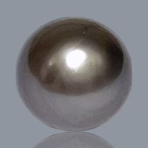 Huge 21 Carat 13.9 x 17.1mm Peacock Gray Pinkish Tahitian South Sea Pearl Loose - $113.60