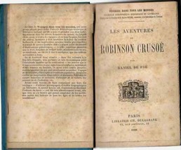 Les Aventures de Robinson Crusoe Roman Daniel Defoe French 1888 - £287.69 GBP