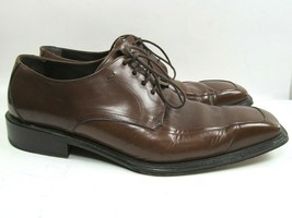 Massimo Dutti Mens Brown Leather Apron Toe Oxford Derby Size US 9 EUR 43 - £15.69 GBP