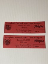 Maryland Terps Football Banquet 2001-2002 Ticket Orange Bowl Lot - £5.49 GBP