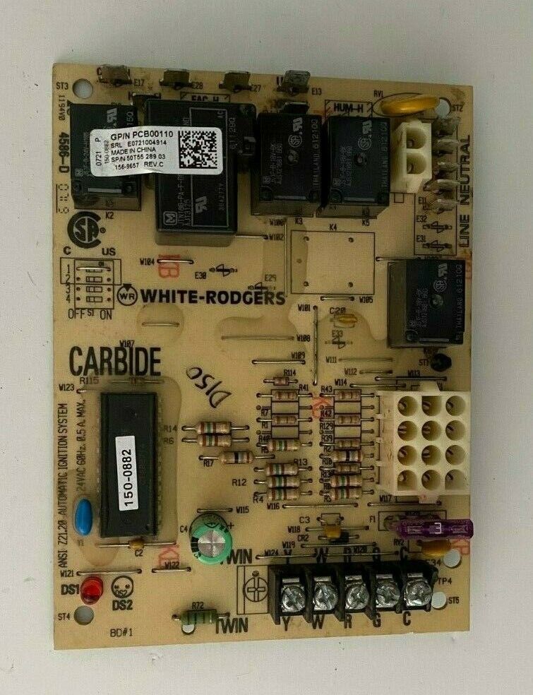 White Rodgers PCB00110 Furnace Control Circuit Board 50T55-289 used #D150 - $37.31