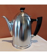 Vtg Belgian DeMeyere Art Deco Stainless Steel Coffee Pot, Antique 1930s ... - $1,148.58 MXN