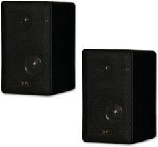 Goldwood Sound DPI-60B Indoor or Outdoor 3 Way Speakers Black Mountable Pair - £55.14 GBP