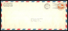 1937 US Air Mail Cover - HS Denison Co, Wenatchee, Washington to NYC B10 - £2.32 GBP