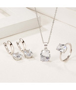 Fashion Dove Egg Crystal Women Diamond Ring Personalized Ear Buckle - $20.41 CAD
