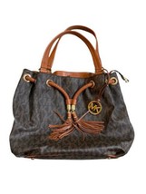 Michael Kors Brown handbags Purse Fringe Rope MK - $98.95