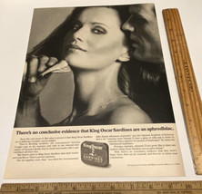 Vintage Print Ad King Oscar Sardines Aphrodisiac Sexy 1970s Ephemera 13&quot;... - $13.71
