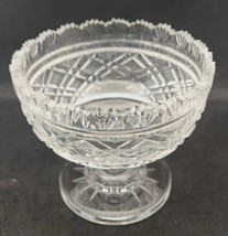 Vintage Waterford Crystal Master Cutter Heavy Faceted 5.25&quot; Bowl With Chips - £47.80 GBP